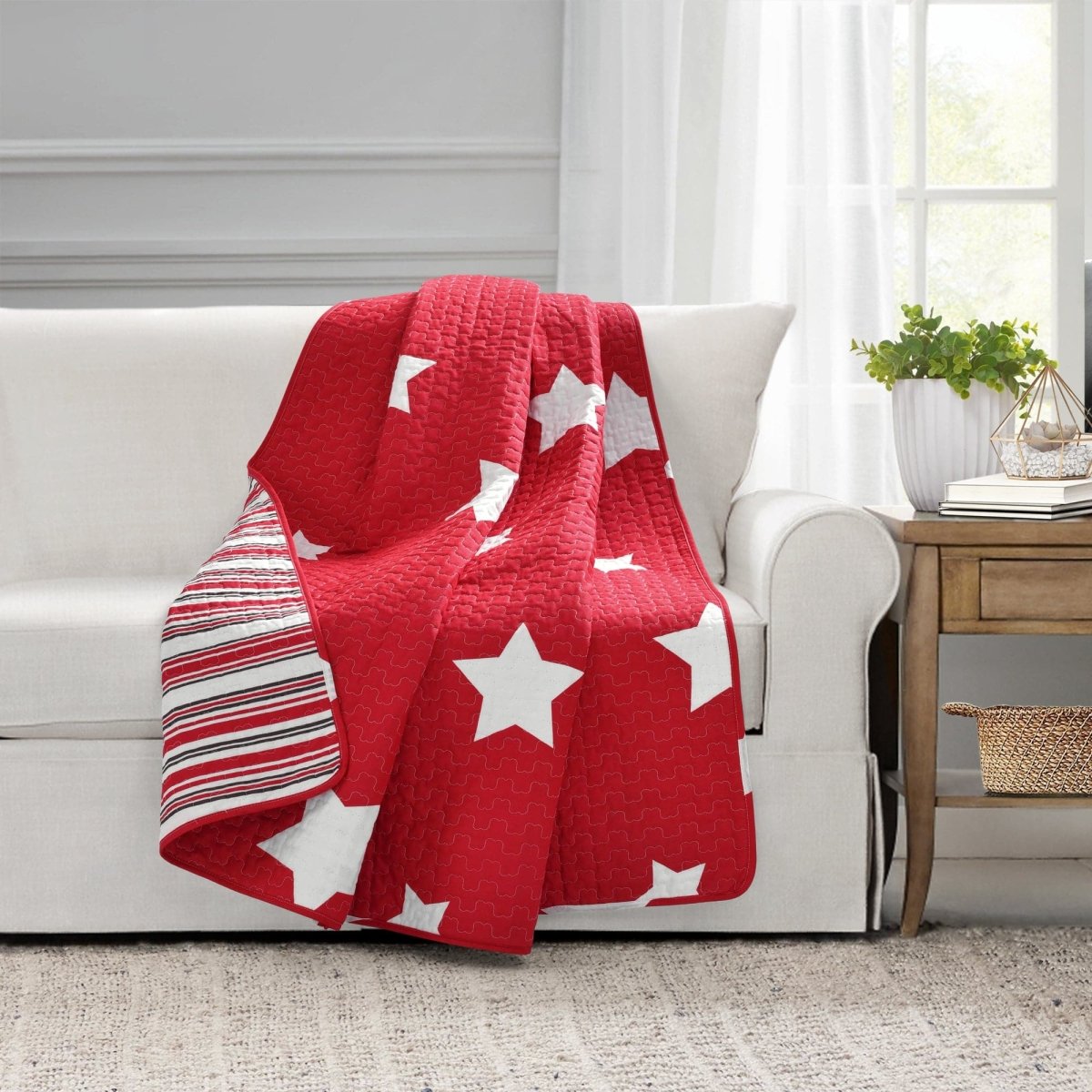Star Reversible Cotton Throw – Tuesday Morning