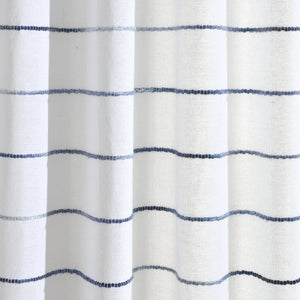 Ombre Stripe Yarn Dyed Recycled Cotton Blend Shower Curtain
