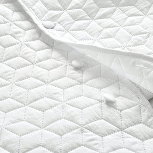 French Country Geo Ruffle Skirt 3 Piece Bedspread Set