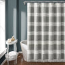 Tucker Stripe Yarn Dyed Knotted Tassel Shower Curtain