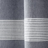 Tucker Stripe Yarn Dyed Knotted Tassel Shower Curtain