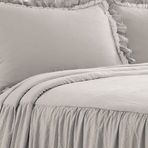 Ella Ruffle Lace 3 Piece Bedspread Set