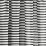 Boho Coastal Horizontal Ticking Stripe Tassel Window Curtain Panel Set