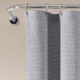 Farmhouse Button Stripe Yarn Dyed Shower Curtain