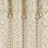 Boho Macrame Textured Cotton Valance