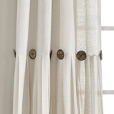 Linen Button Window Curtain Panel