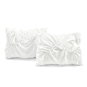 Ruched Chevron Comforter Set