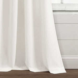 Farmhouse Boho Stripe Woven Tassel Yarn Dyed Recycled Cotton Blend Window Curtain Panel Set