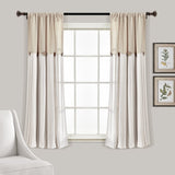 Linen Button Window Curtain Panel