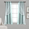 Grommet Sheer With Insulated Blackout Lining Curtain Panel Set