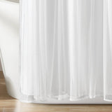 Tulle Skirt Colorblock Shower Curtain