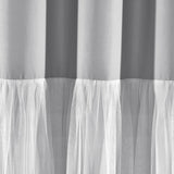 Tulle Skirt Colorblock Window Curtain Panel Set