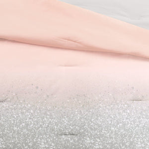 Glitter Ombre Metallic Print Comforter Set With Pillowcases