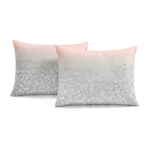 Glitter Ombre Metallic Print Comforter Set With Pillowcases