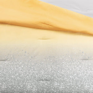 Glitter Ombre Metallic Print Comforter Set With Pillowcases
