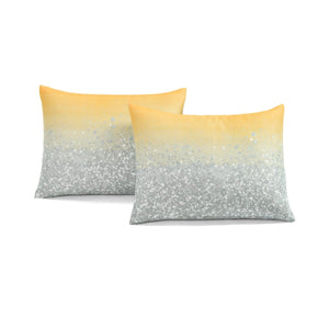 Glitter Ombre Metallic Print Comforter Set With Pillowcases