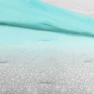 Glitter Ombre Metallic Print Comforter Set With Pillowcases