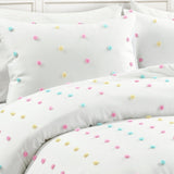 Rainbow Tufted Dot Comforter Set