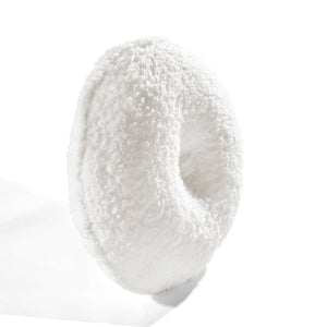 Button Soft Sherpa Round Throw Pillow