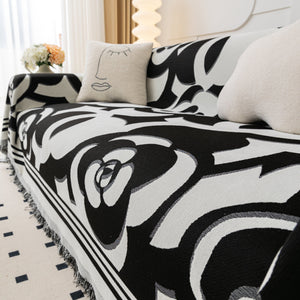 Chenille Sofa Cover Blanket, Couch Cover Blanket Throws for Couches Living Room Furniture Throw Covers
