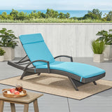 Salem Outdoor Chaise Lounge Cushion 2PCS Blue Fabric