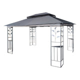 13 x 10 ft Patio Gazebo Tent with Ventilated Double Roof and Mosquito Net