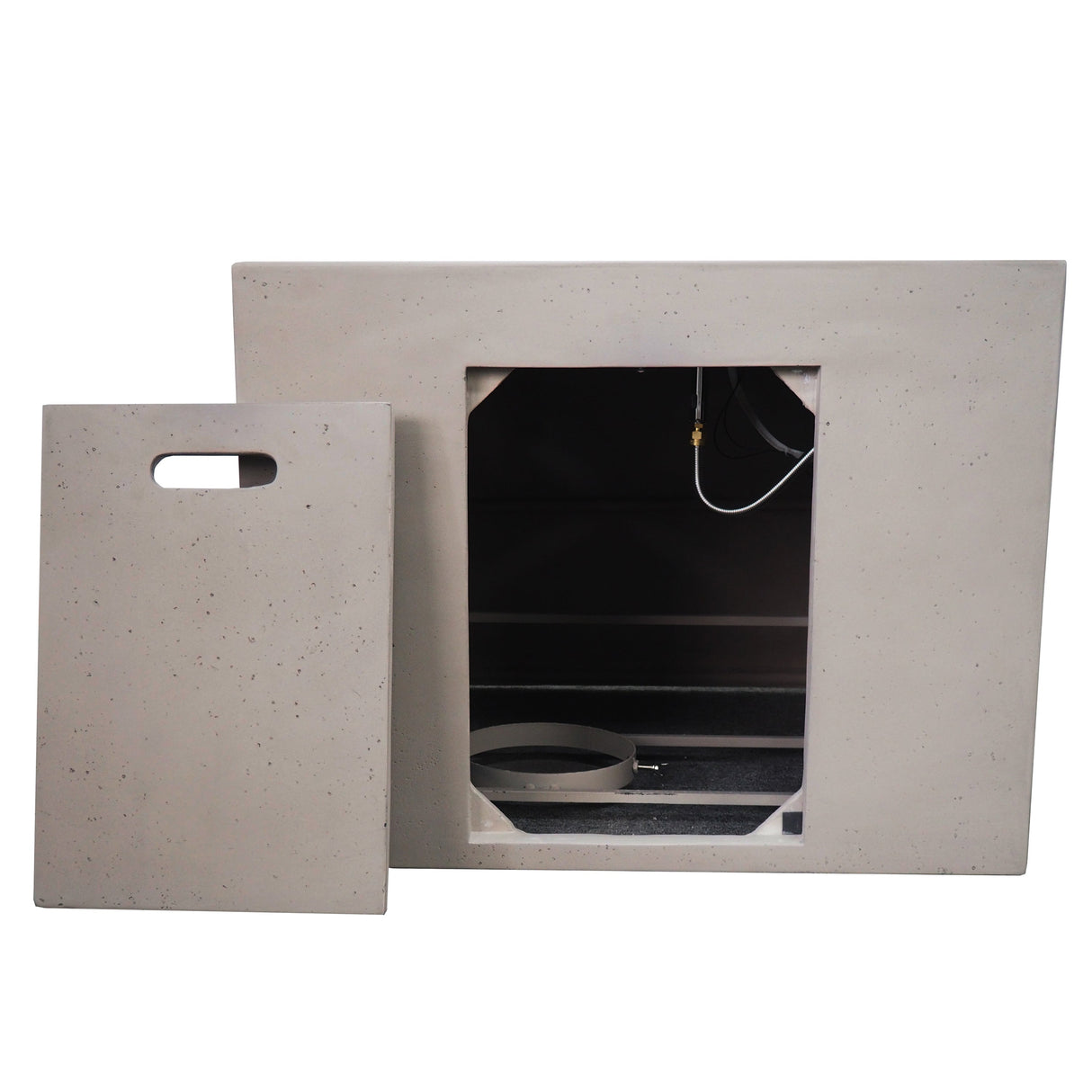 AIDAN 31' Square Fire Pit 40,000 BTU Light Grey Magnesium Oxide 31.25'