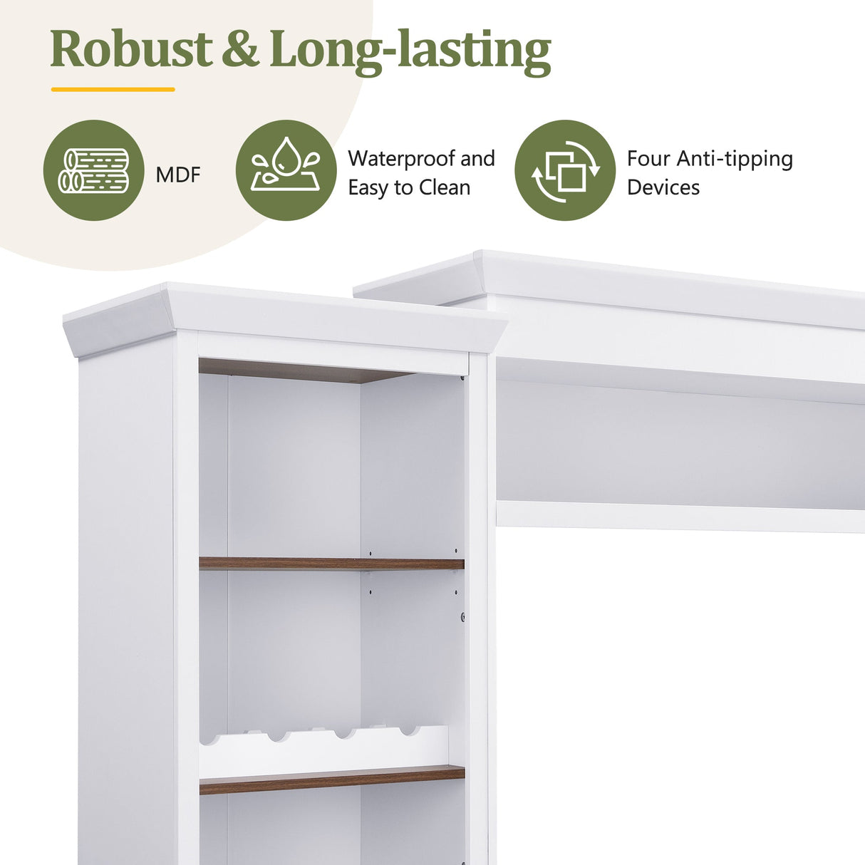 Farmhouse 4-Piece Entertainment Center with Bookshelf for TVs Up to 70"