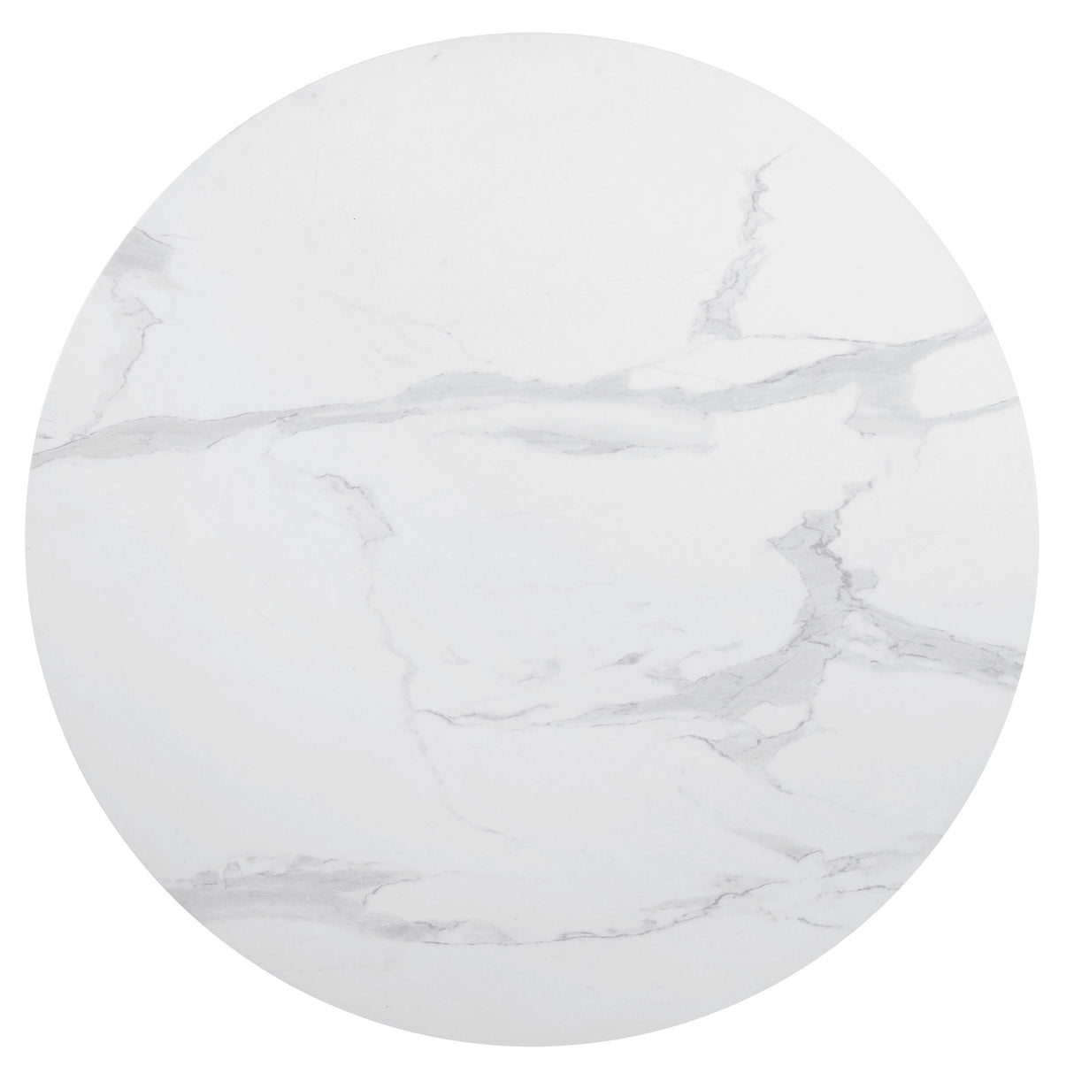 Round Dining Table With Pedestal Base - White