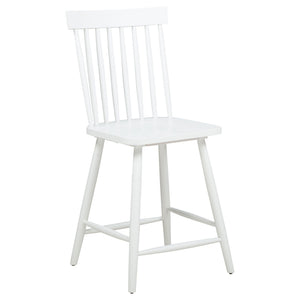 Andrews 5-piece Round Counter Dining Set Light Ash and White