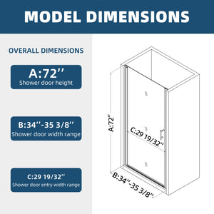 Universal Pivot Shower Door
