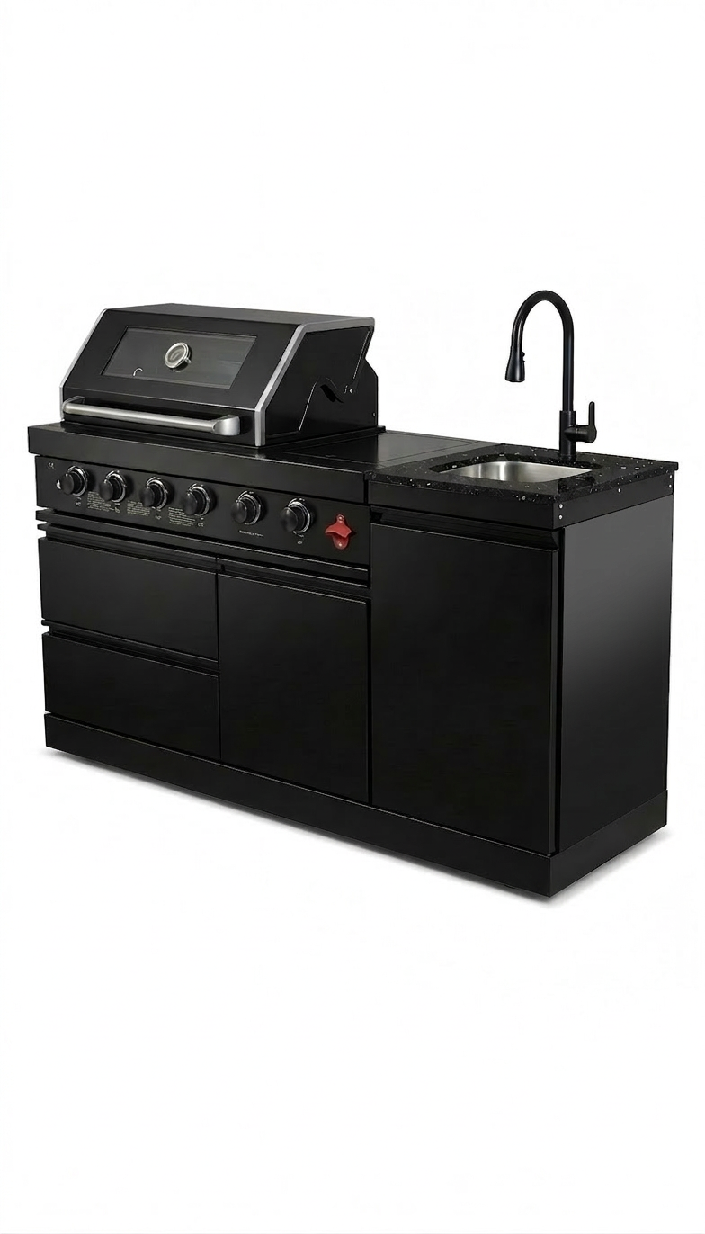 65.4-Inch Deluxe Stainless Steel Propane Gas Outdoor Kitchen Grill