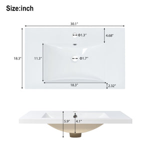 30" Bathroom Vanity Set with Sink