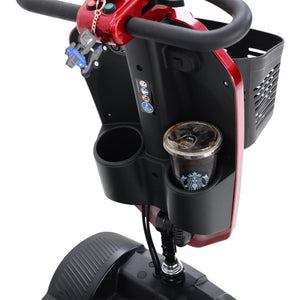 Max Plus - 4 Wheels Outdoor Compact Mobility Scooter With 2 Pieces X 20Ah Lead Acid Battery, 16 Miles, Cup Holders & USB Charger Port