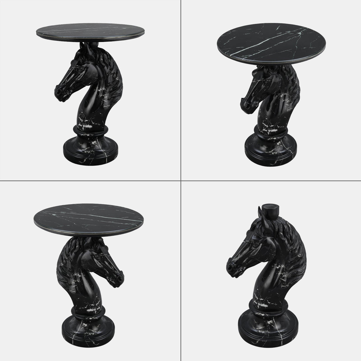 Horse Head Accent Table Animal Statue End Table