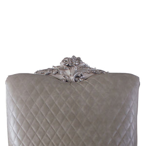 Dresden - Chair With Pillow - Synthetic Leather & Vintage Bone White