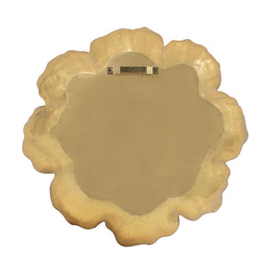 Rose Hanging Resin Wall Accents (Set of 2) - Gold