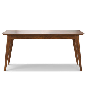 Rectangular Dining Table with Durable Solid Rubberwood Construction - Brown