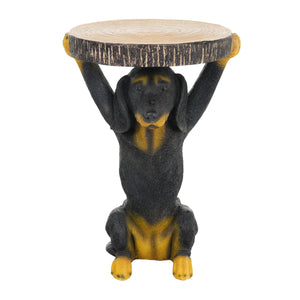 Whimsical Black Dog MGO Side Table