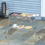 Outsunny Stainless Steel Portable Folding Charcoal Grill