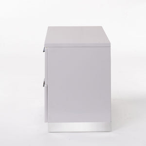 White Wood Nightstand with Storage Drawers - Lorimar