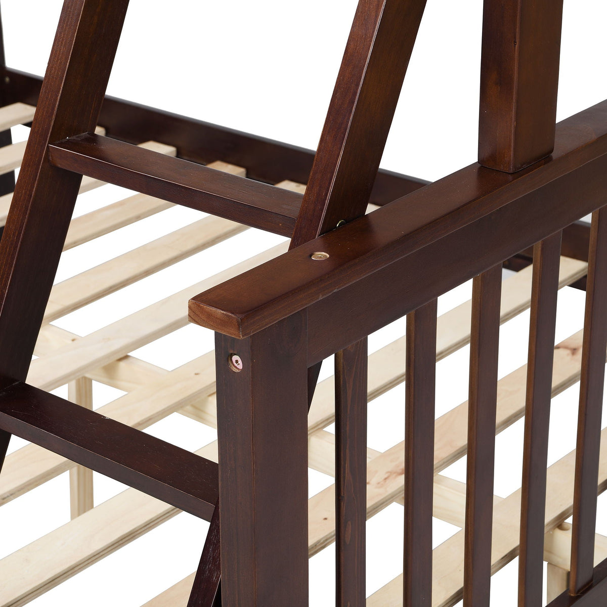 Bunk Bed With Ladder, And Safety Guard Rails
