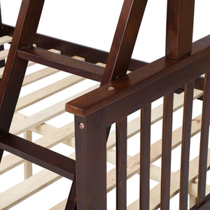 Bunk Bed With Ladder, And Safety Guard Rails