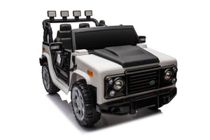 12V7A 30W*2 Four-Wheel Drive Seat One Button Start, Forward And Backward, High And Low Speed, Music, Front Light, Power Display, Two Doors Can Open, 2.4G R / C, Seat Belt Four Wheel Absorber