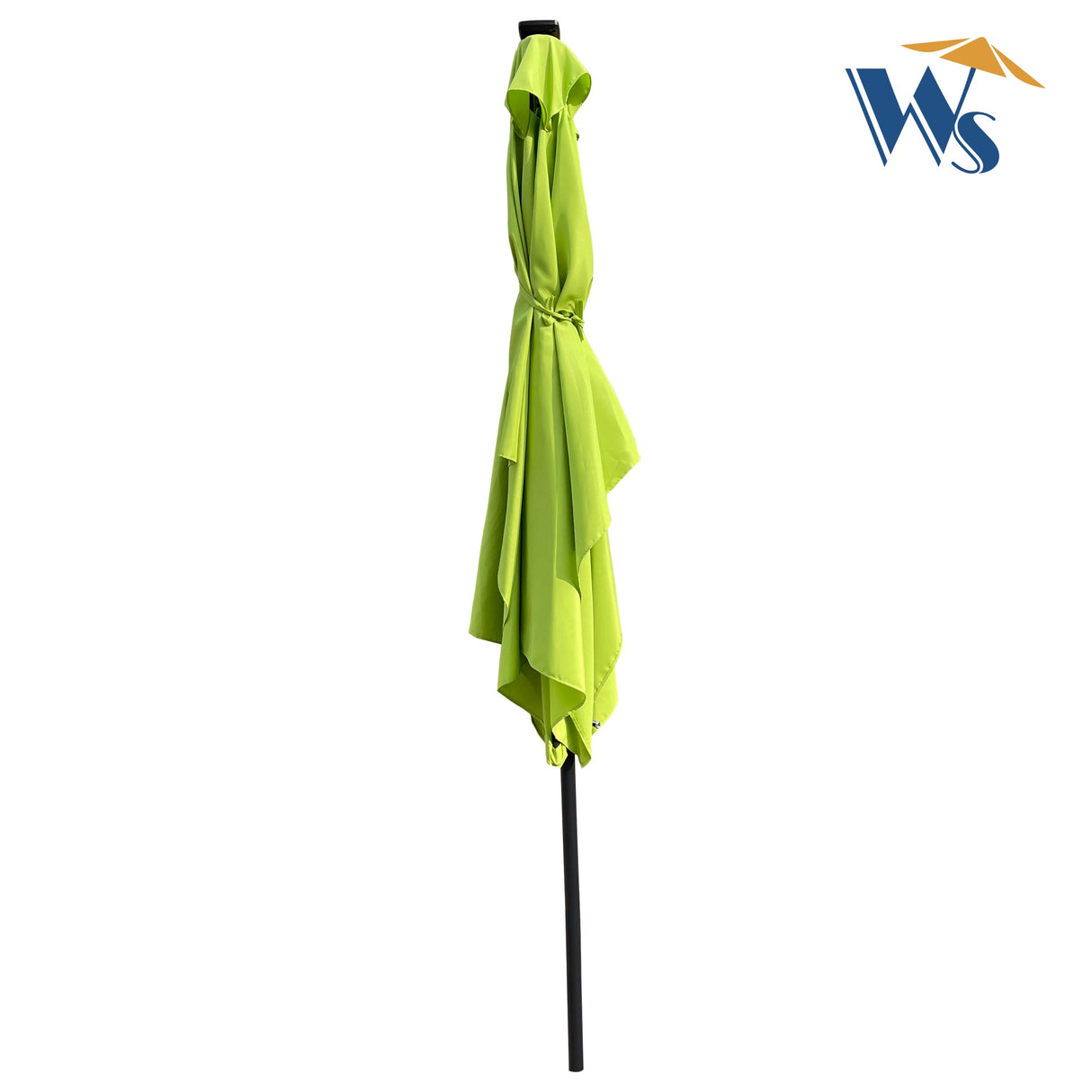 10x6.5ft solar led patio umbrella with crank & tilt