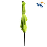 10x6.5ft solar led patio umbrella with crank & tilt