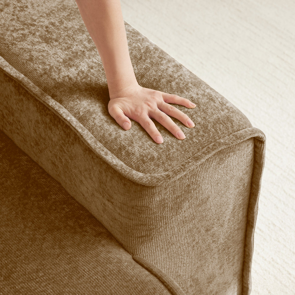 Streamlined Design Modular 3 Seat U Shape Sectional Boneless Sofa