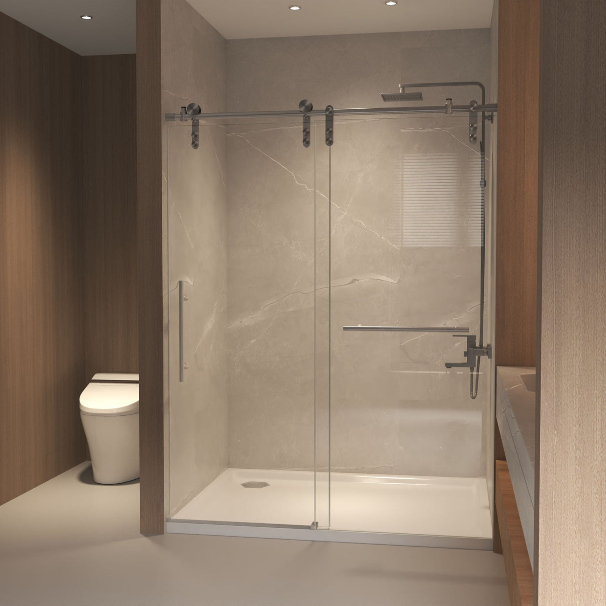 Frameless Sliding Bathtub Door With Frame