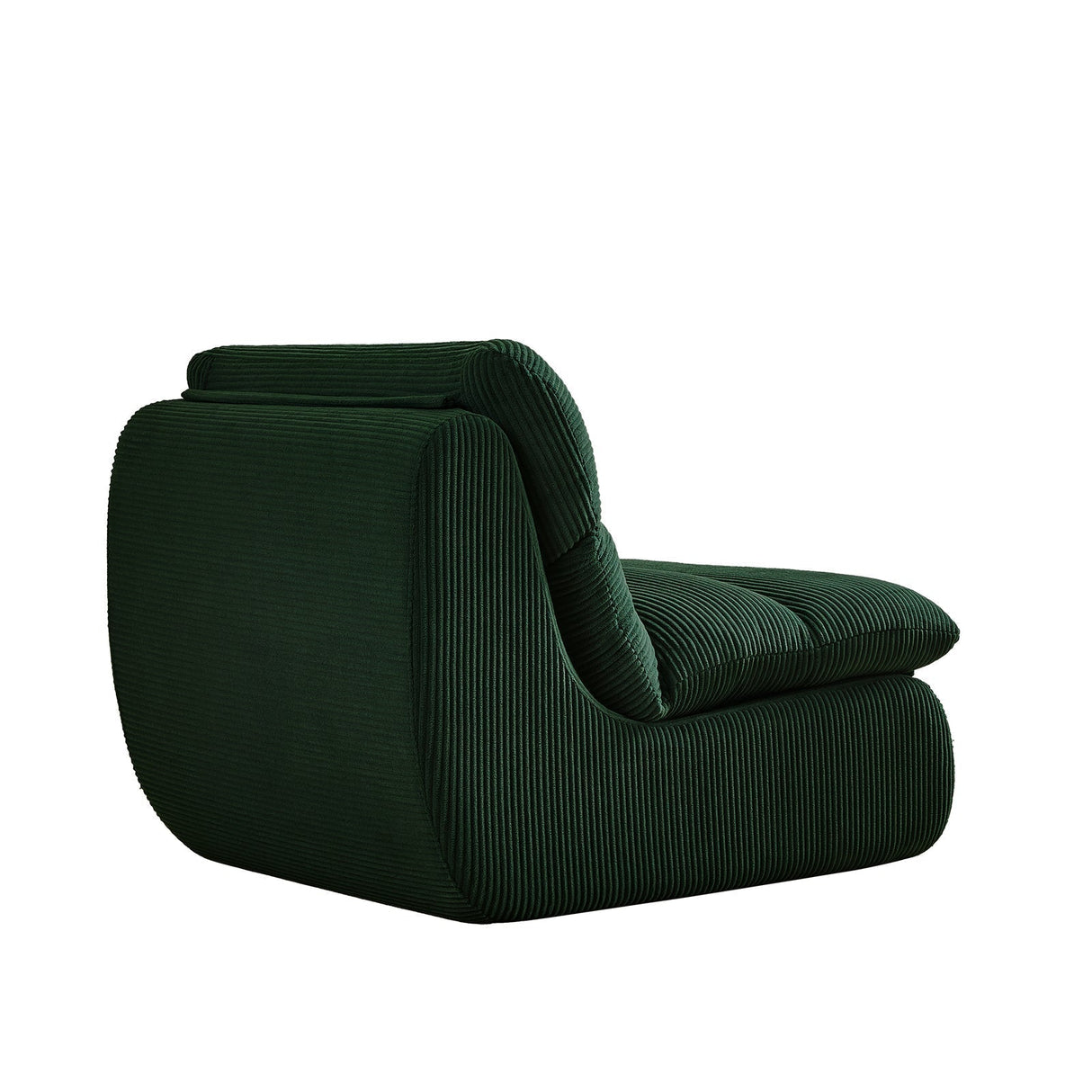 Modern Compressed Lounge Chair with OttomanCozy Corduroy Recliner