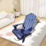 Ehomexpert Classic Wood Children Adirondack Chair Blue Solid Wood Indoor Outdoor